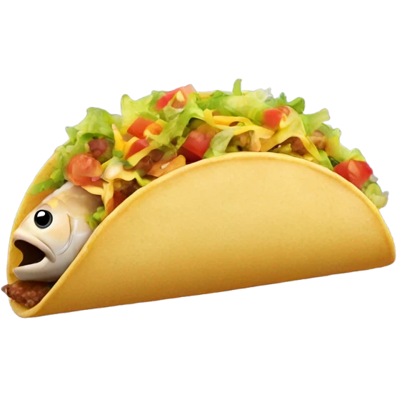 Fish in a taco emoji