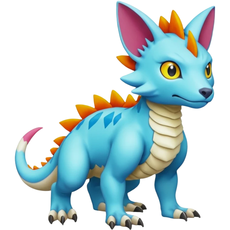 colorful Fakémon-Digimon-Fionbri-Trico-creature (full body) emoji