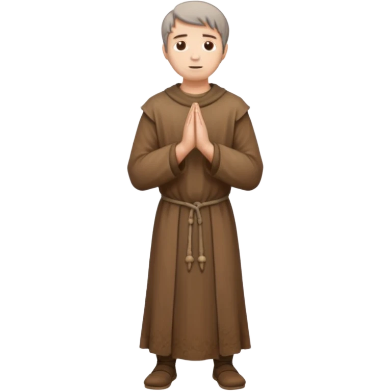 medieval man standing and praying full body emoji
