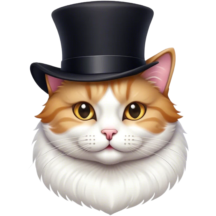 fancy cat with tophat emoji