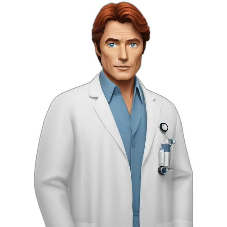 Alain delon blue eyes red hair space surgeon emoji
