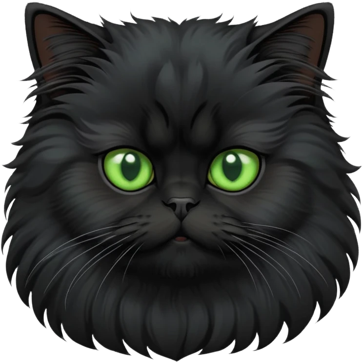Black Persian Cat emoji