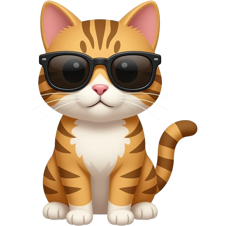 Cat wearing sunglasses emoji