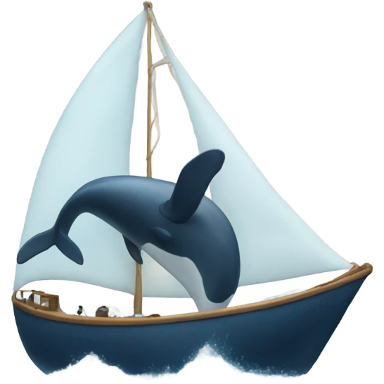 Whale sailing emoji
