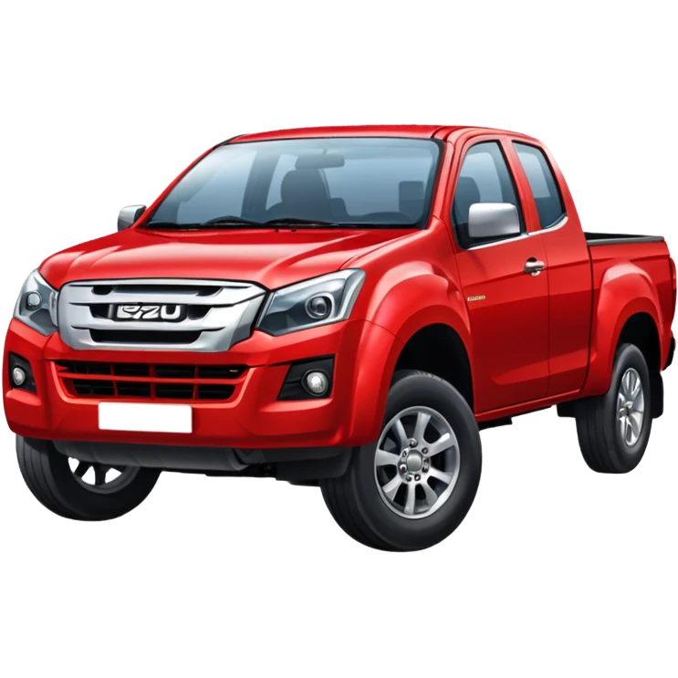 red isuzu d-max pickup truck driving  emoji