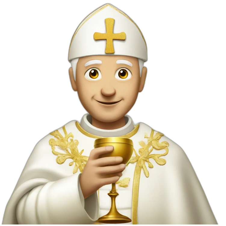 pope holding the Eucharist emoji