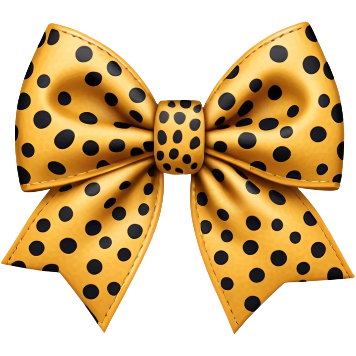 Cheetah print bow emoji