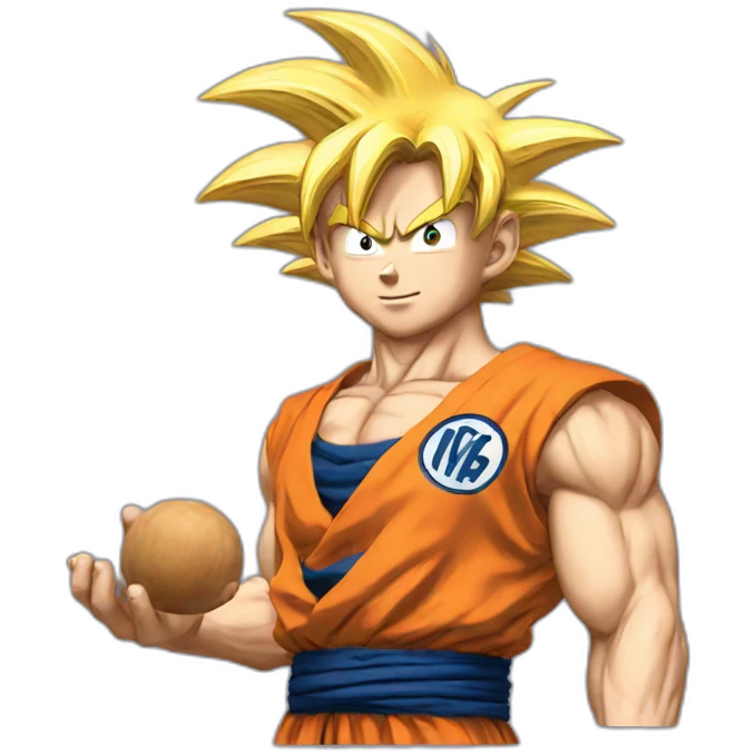 goku holding nuts emoji