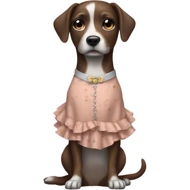 Dog in a dress emoji