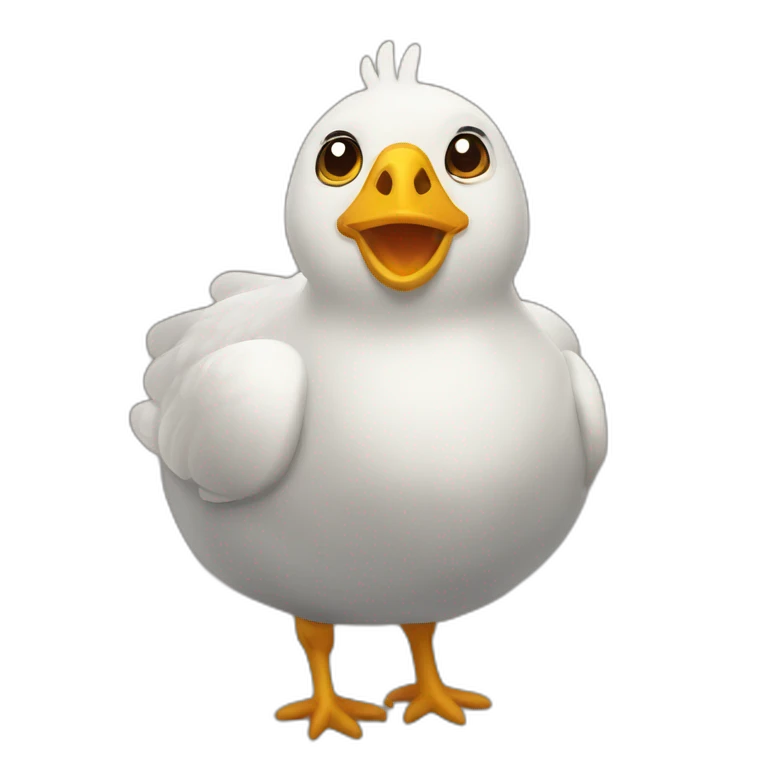 una mezcla de una foca y una gallina emoji