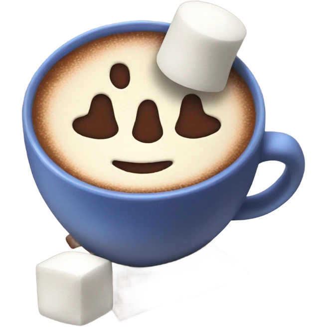 cocoa with marshmallow in cozy cup emoji