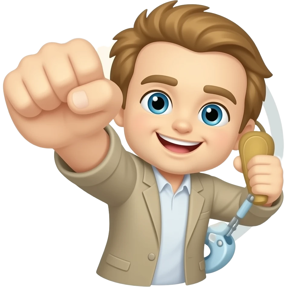 Smiling fist bump emoji