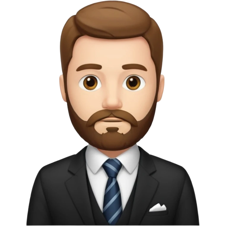 bearded man with long tie emoji