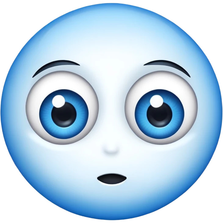 two separate cartoon eyes, simple and friendly emoji