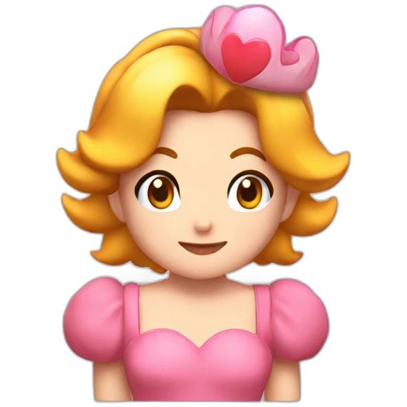 Mario love peach* emoji