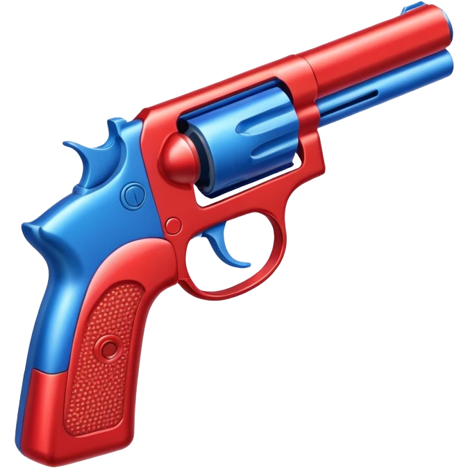Red and blue  gun emoji