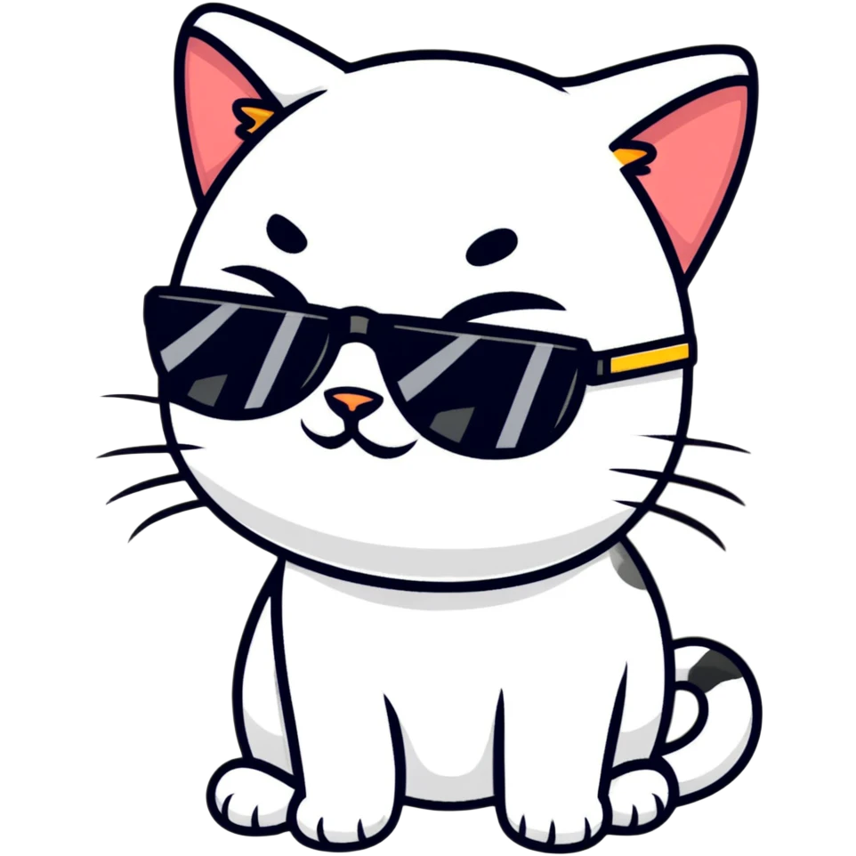 Cat with sunglasses emoji