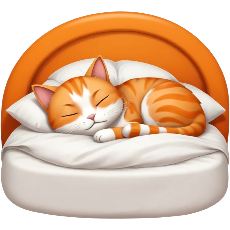 sleepy cat in human bed emoji