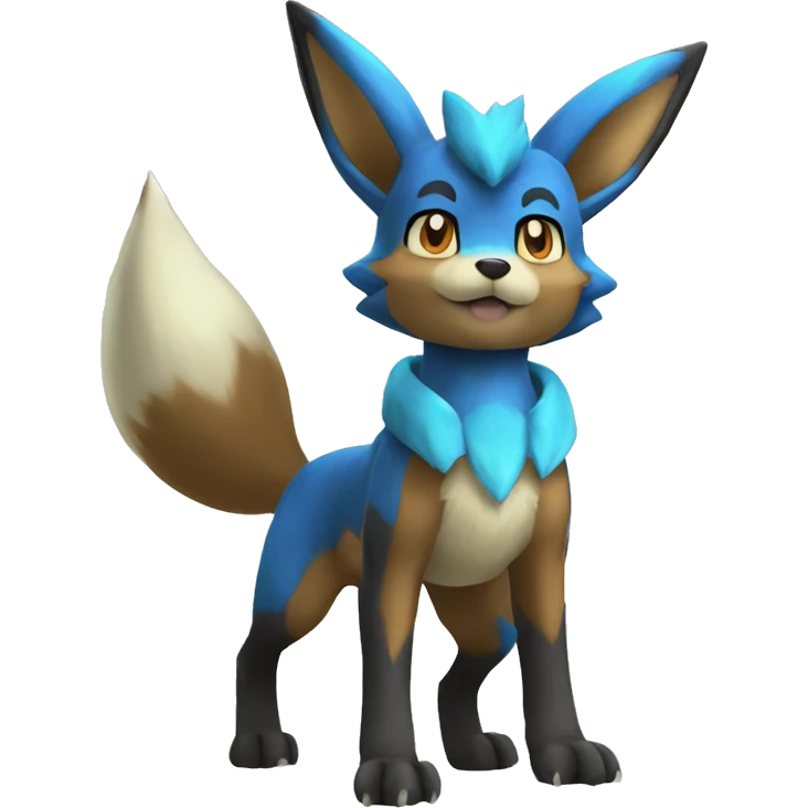 Lucario-Eevee full body emoji