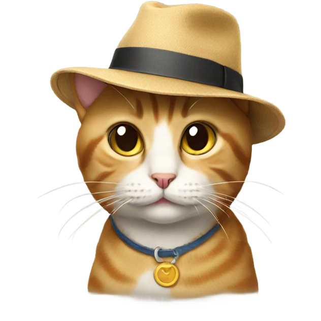 Cat wearing a hat emoji