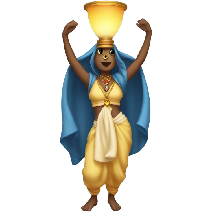 full body female genie coming out of lamp emoji emoji