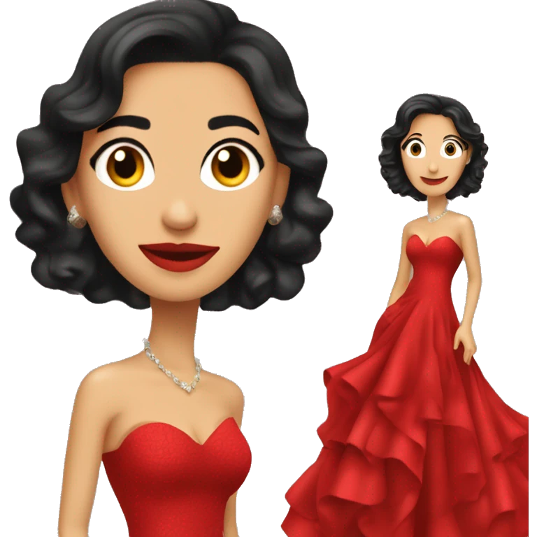 Isabel Díaz Ayuso in a luxurious red dress from a private party.  emoji