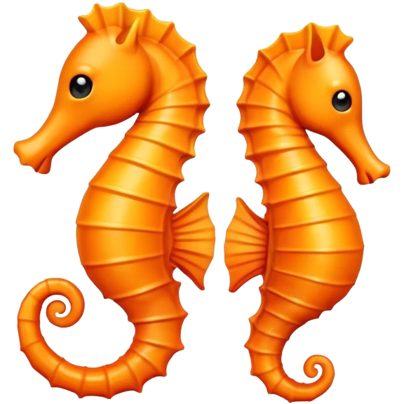 Make emoji seahorse orange emoji