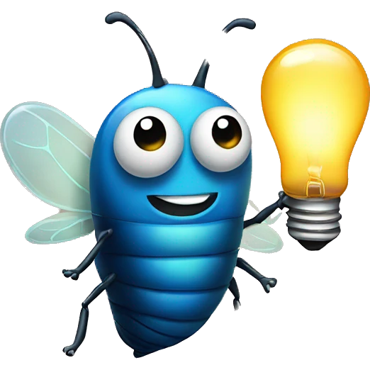 firefly with light bulb emoji