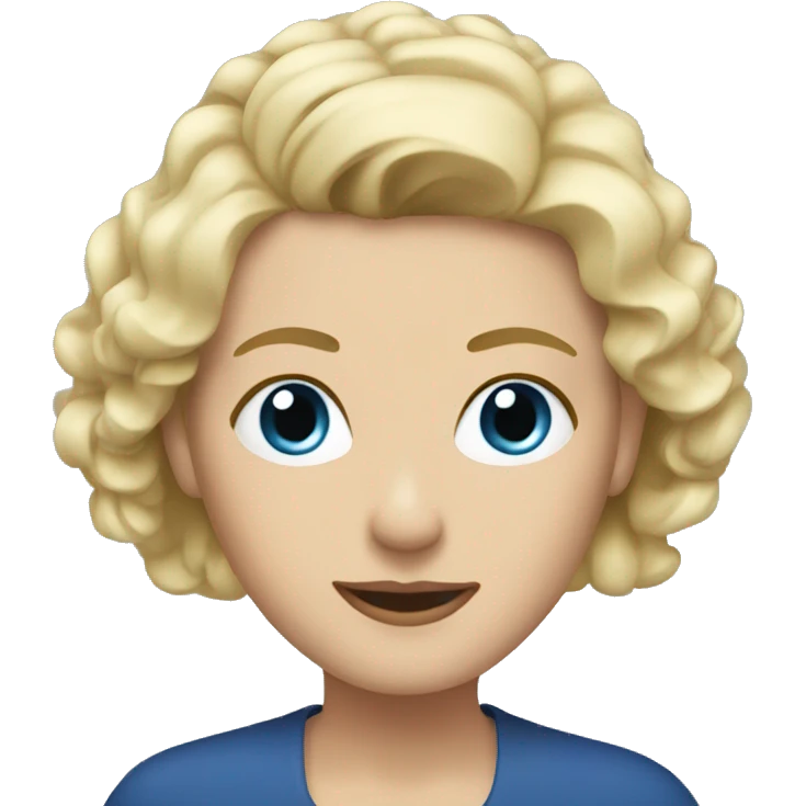 Journalist Blonde hair blue eyes woman  emoji