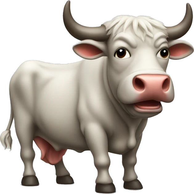 Bull taking a crap emoji