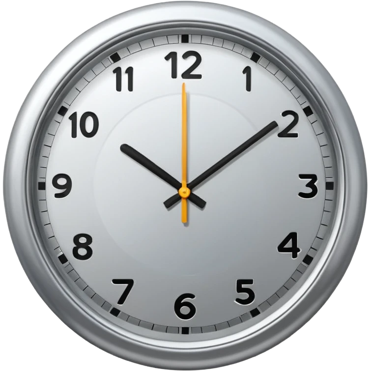 simple silver clock emoji