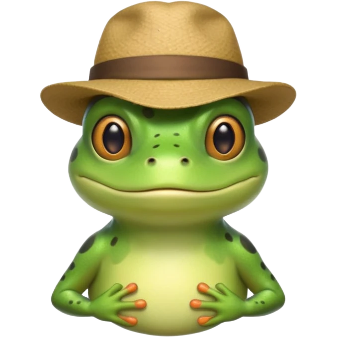 frog with hat and shirt emoji