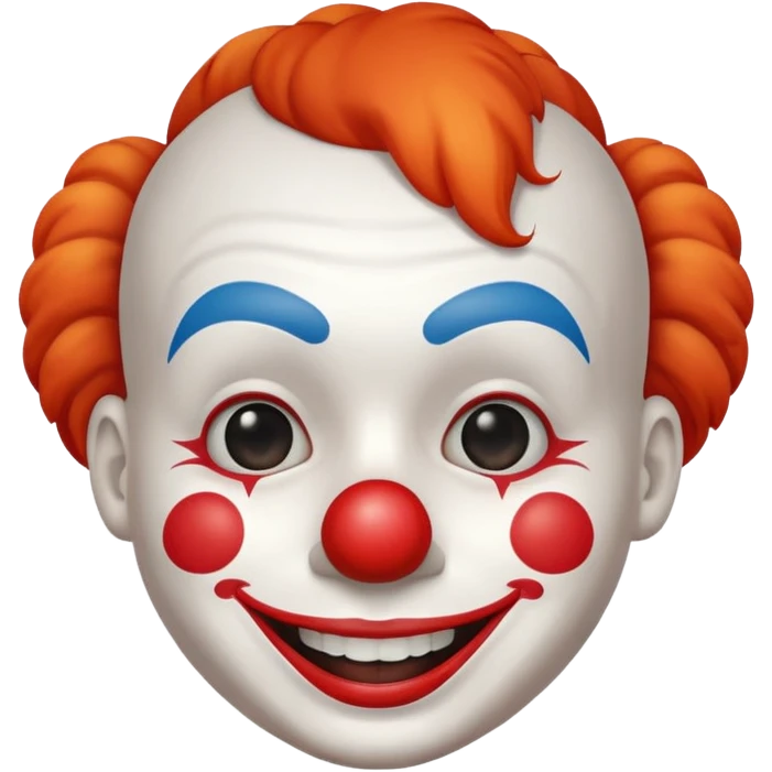 a person wearing a clown nose emoji