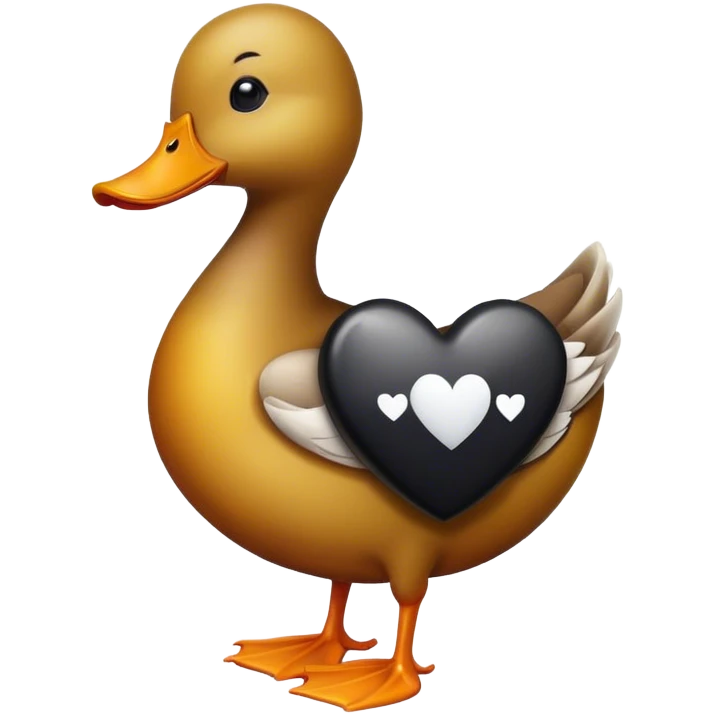 Duck black heart emoji