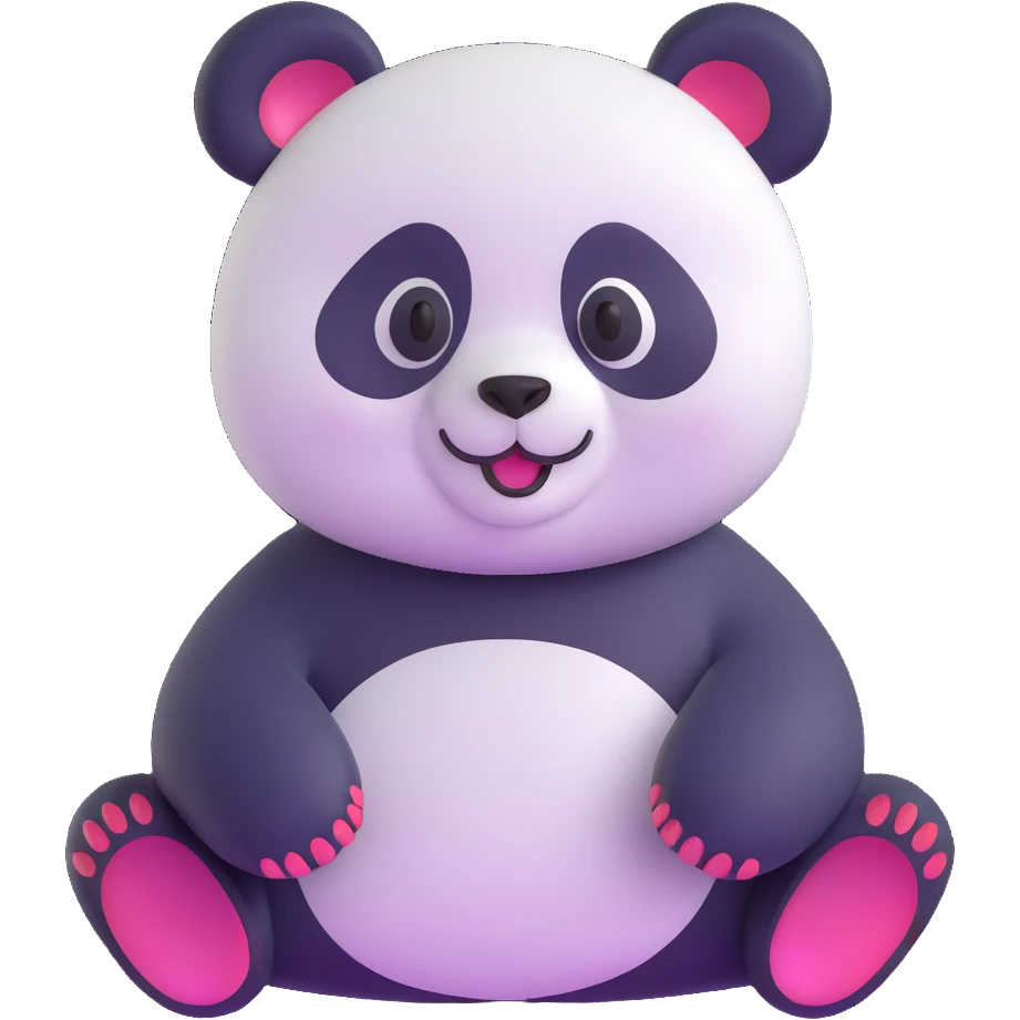 Happy panda bear emoji