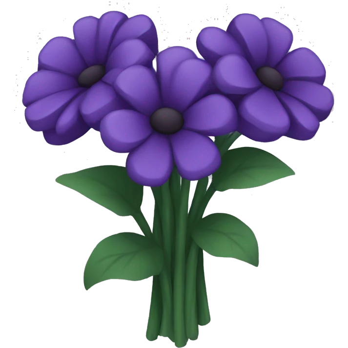 Dark purple flower bouquet emoji