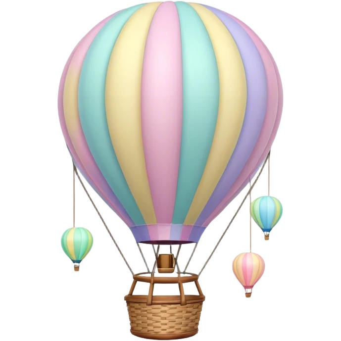 pastel hot air balloon  emoji