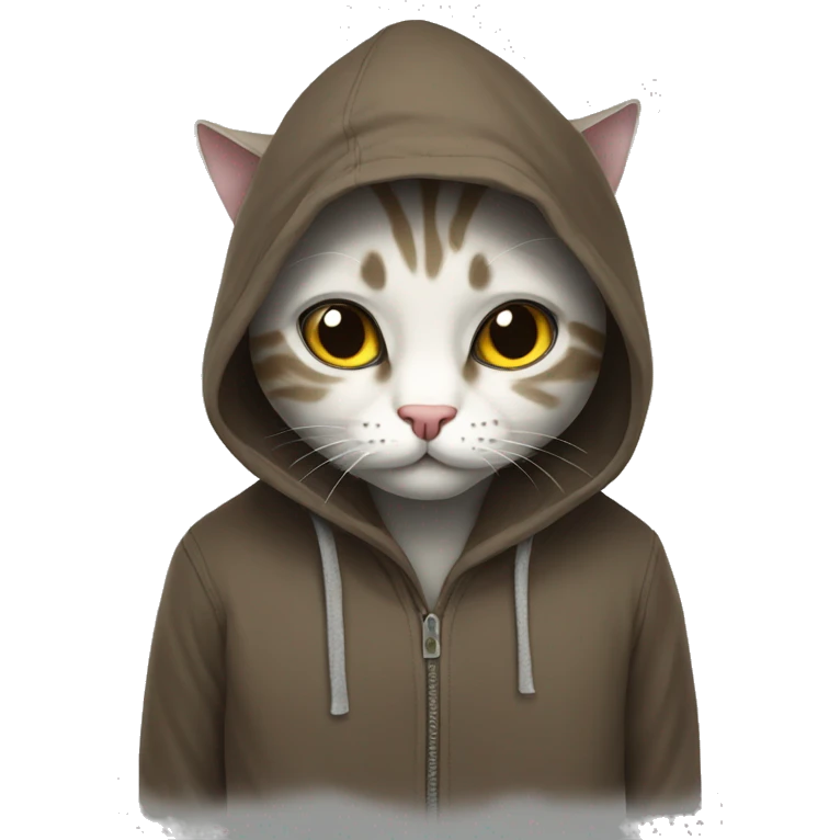 Cat with hoodi emoji
