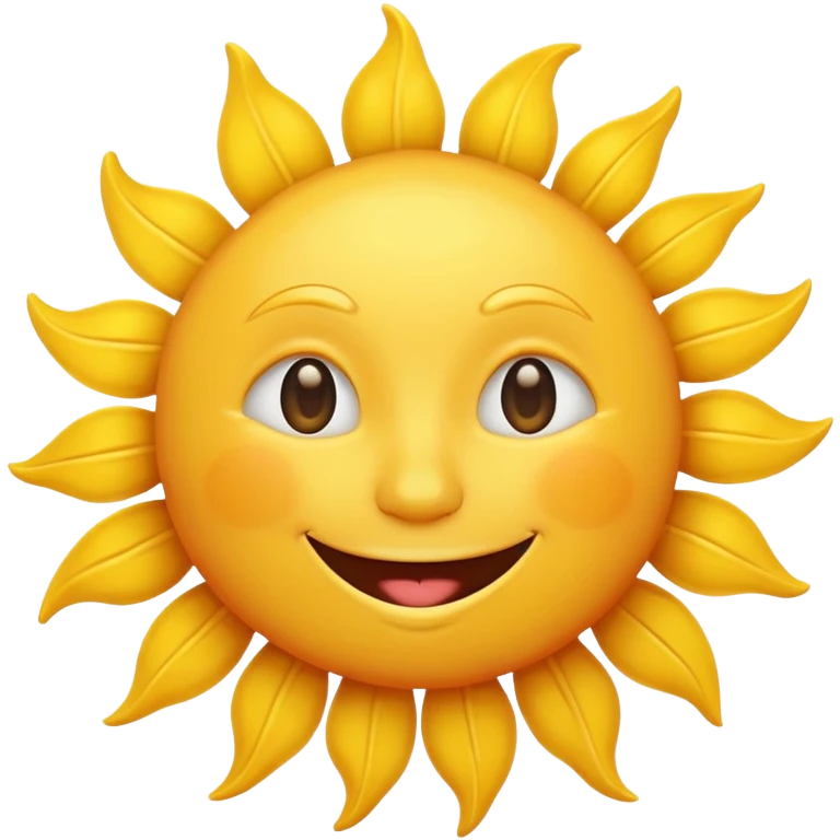 smiling sun, simple, cheerful emoji