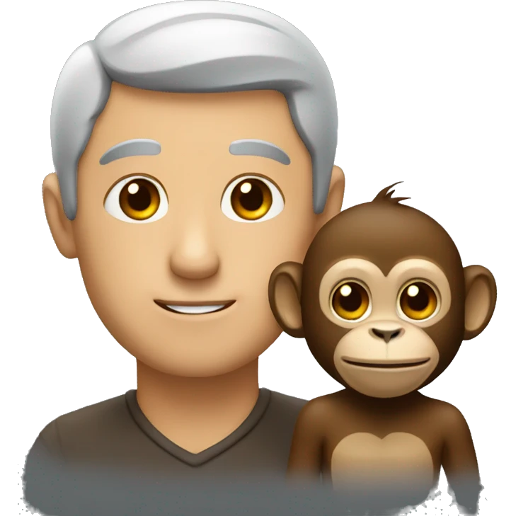 man with monkey emoji