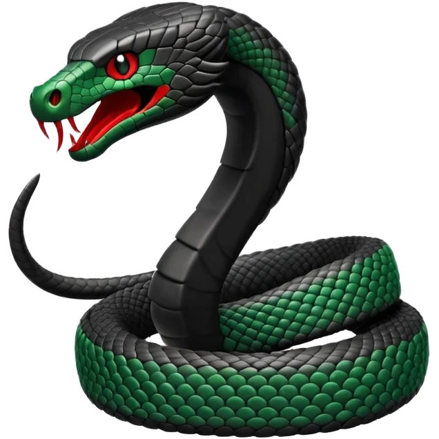 Black cobra with Thai flag in black theme emoji