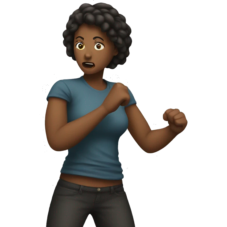 a woman fighting with another woman emoji