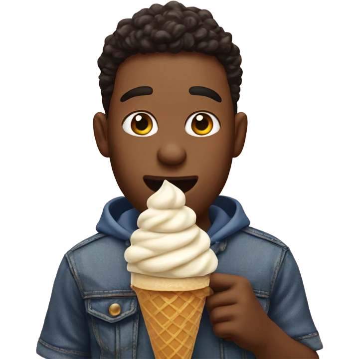 Me eating ice cream emoji