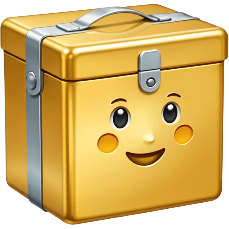 Clean Gold box frontview emoji