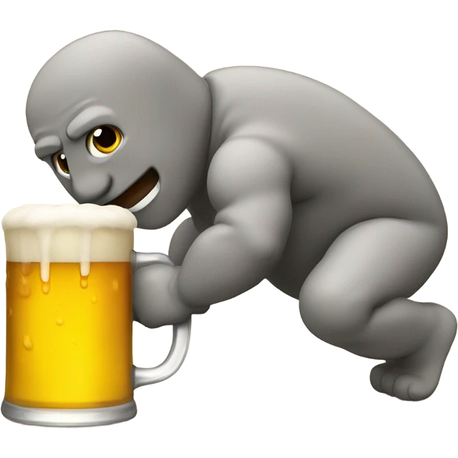 crawling to beer emoji