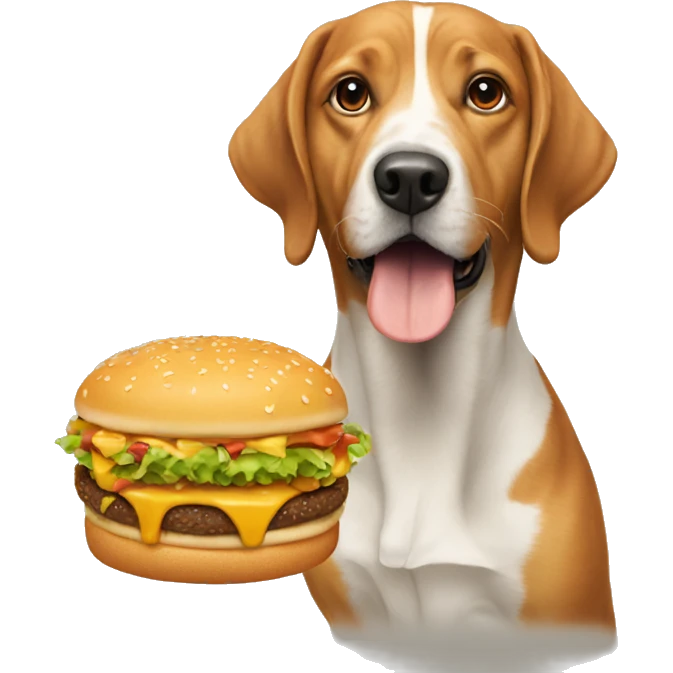 dog eating macdonalds emoji
