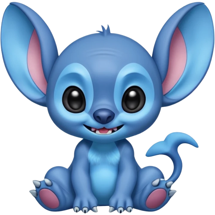 Stitch the blue alien from Lilo & Stitch in a mischievous pose emoji