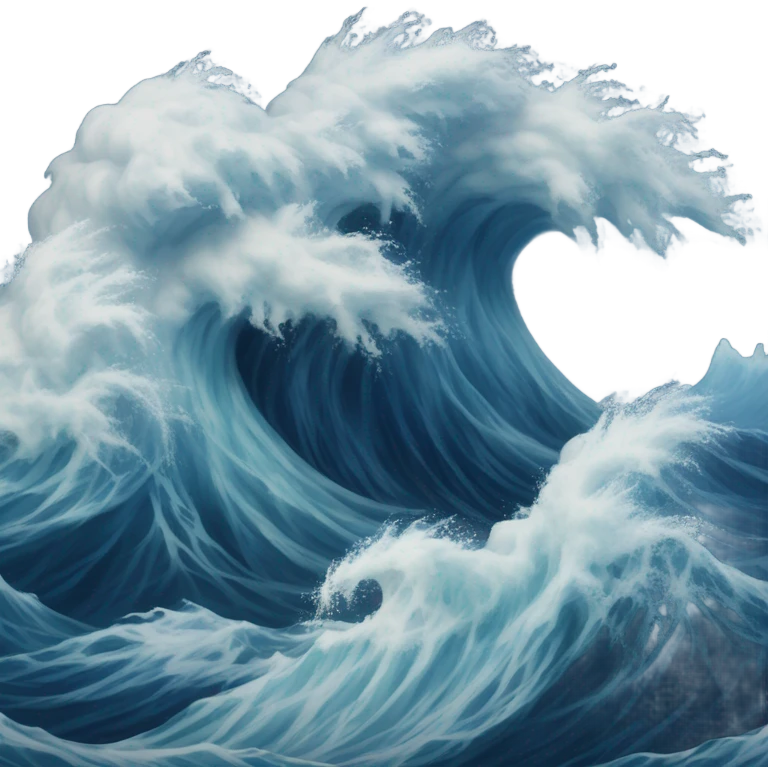 Stormy sea emoji