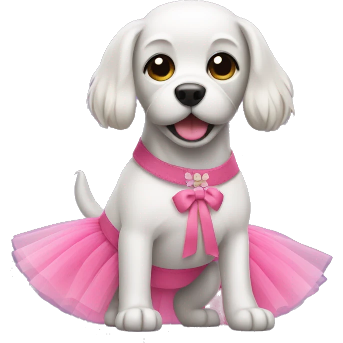 Dog wearing a tutu emoji