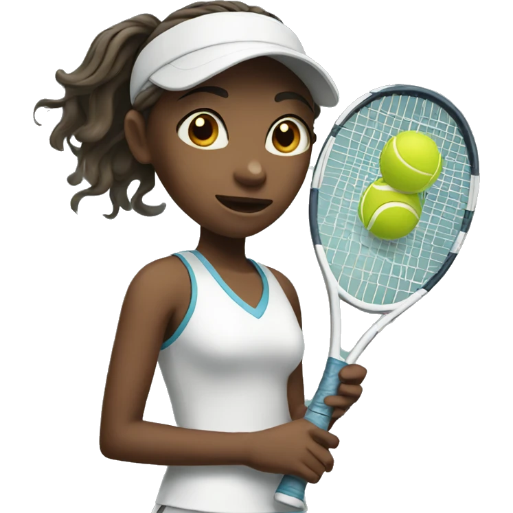 girl playing tennis emoji